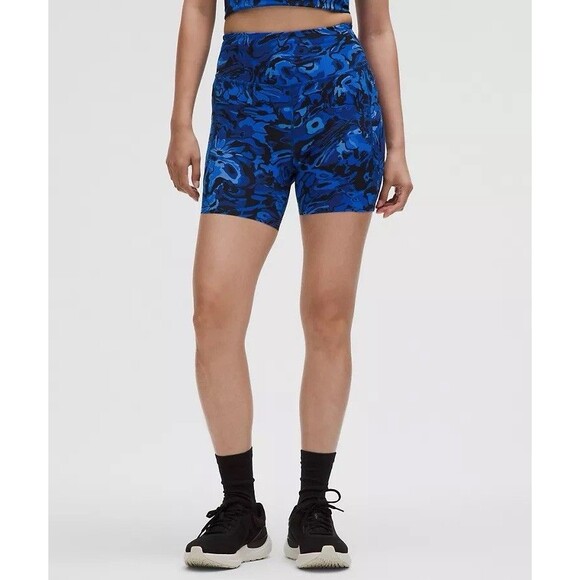 NWT Lululemon Size 8 Fast & Free HR Short 6” *Pockets Galactic Cobalt Blue - Picture 14 of 16